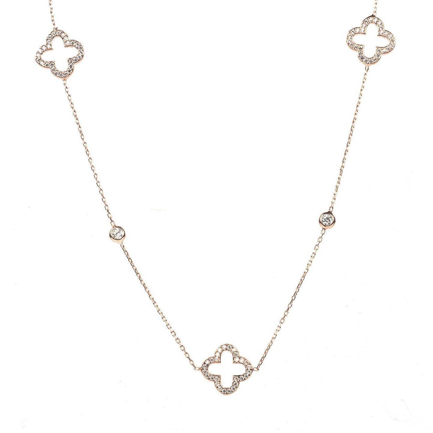 lucky clover lariat necklace