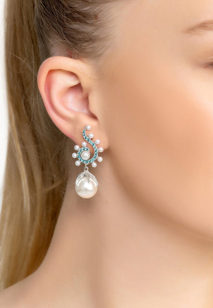 Poseidon's Pearl Drop Earrings