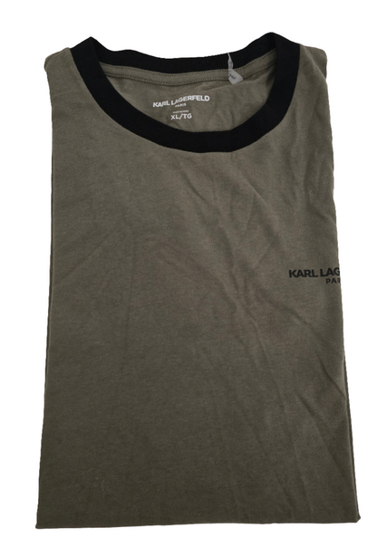 Karl Lagerfeld Paris Men’s T-Shirt – Green/Black – XL