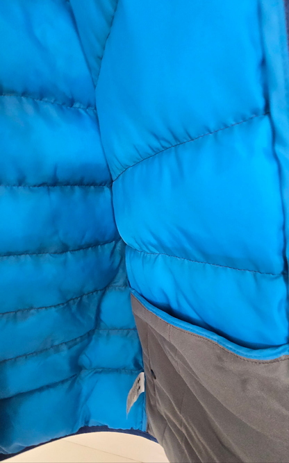 Under Armour ColdGear Puffer Jacket - Blue & Gray - YLG (Youth Large)
