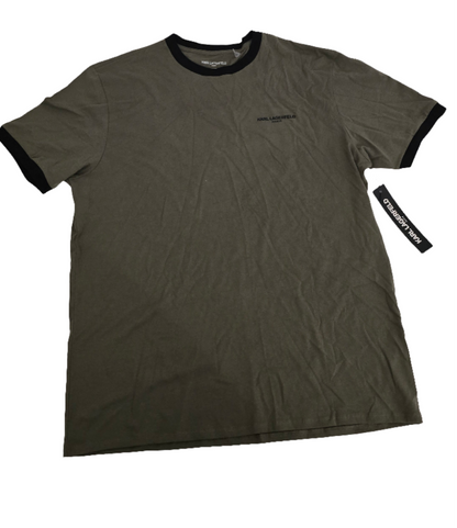 Karl Lagerfeld Paris Men’s T-Shirt – Green/Black – XL