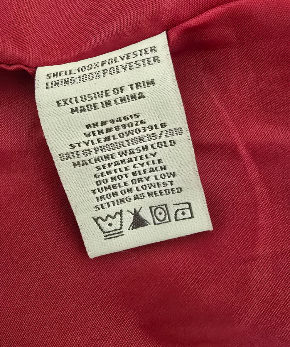 lulu bravo utility hooded jacket - red (size s, pre-owned)