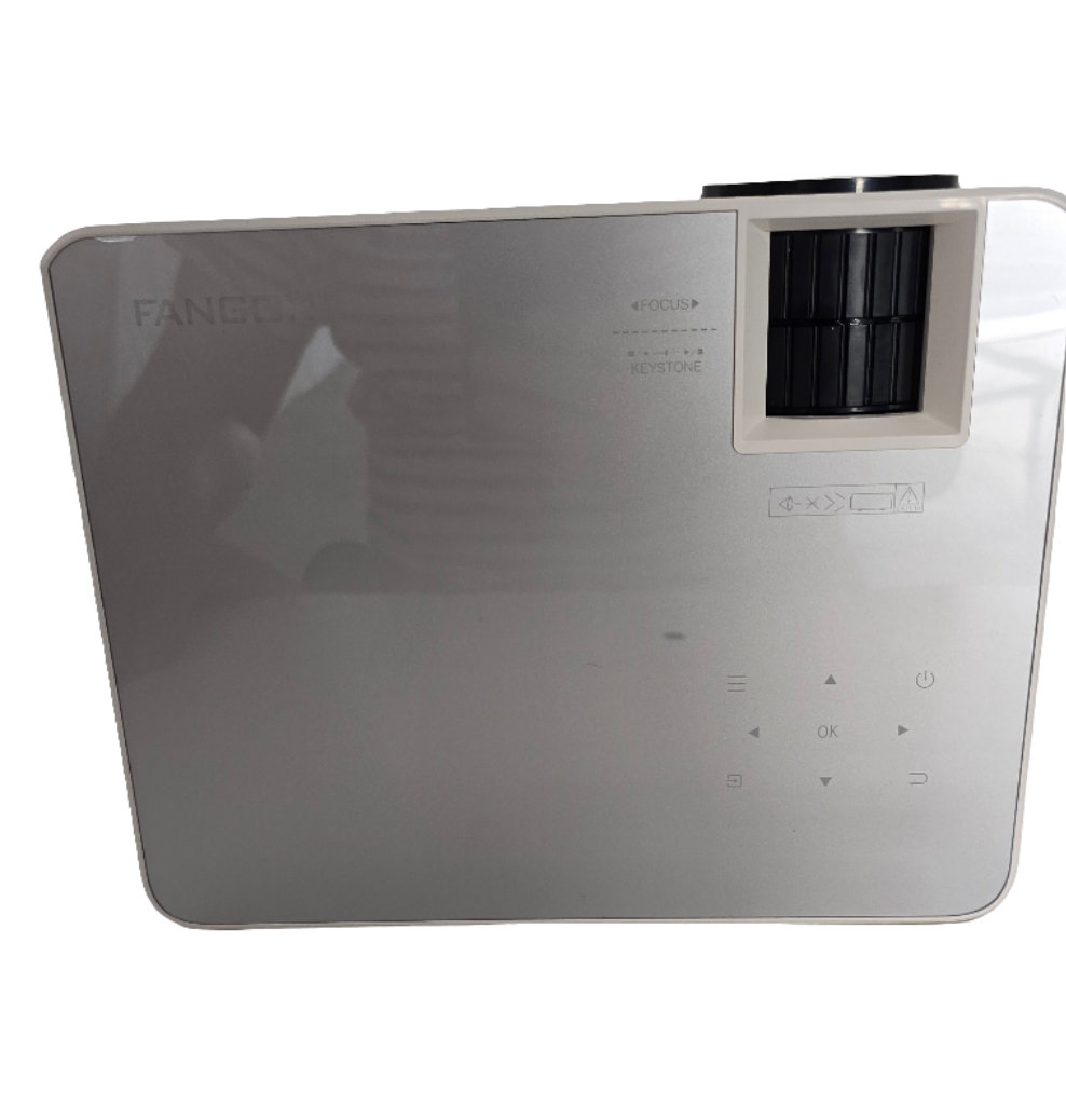 fangor f-506pro home theater projector - with case, remote, and manual