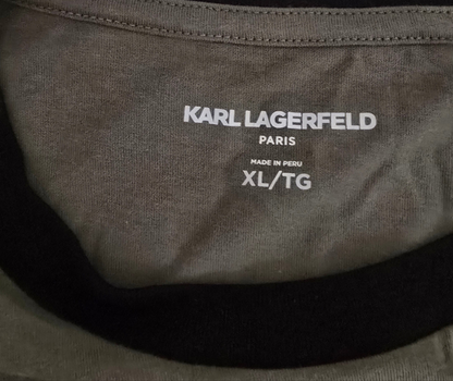 Karl Lagerfeld Paris Men’s T-Shirt – Green/Black – XL