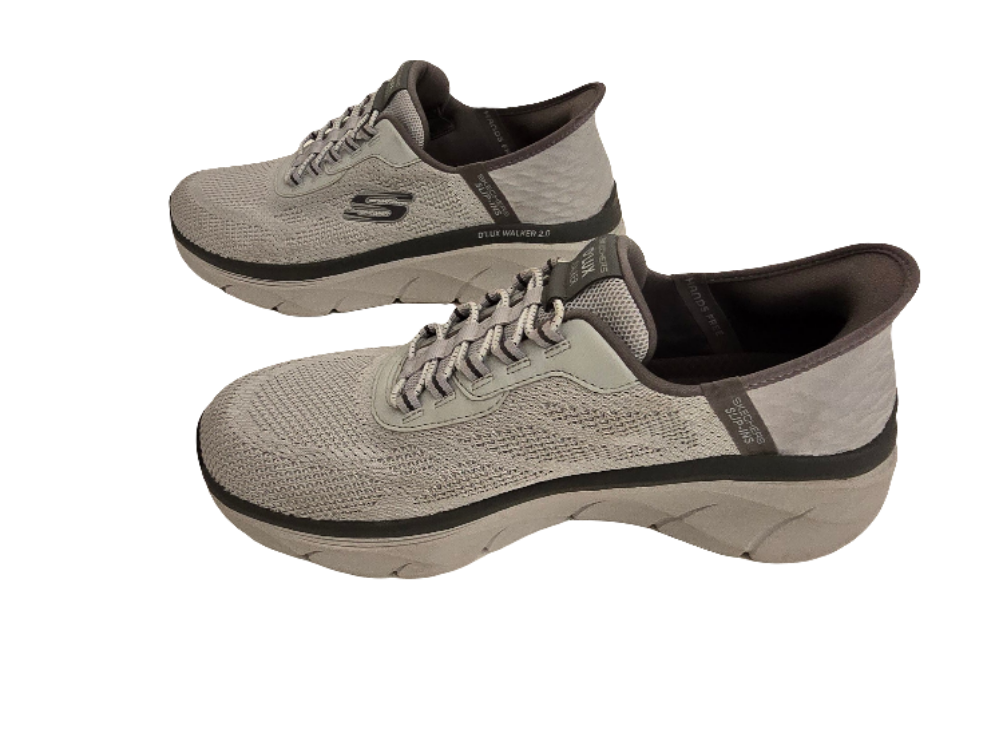 skechers men’s d’lux walker 2.0 rezinate slip-ins sneakers - size 10.5 us / eur 44 / br 42 - like new