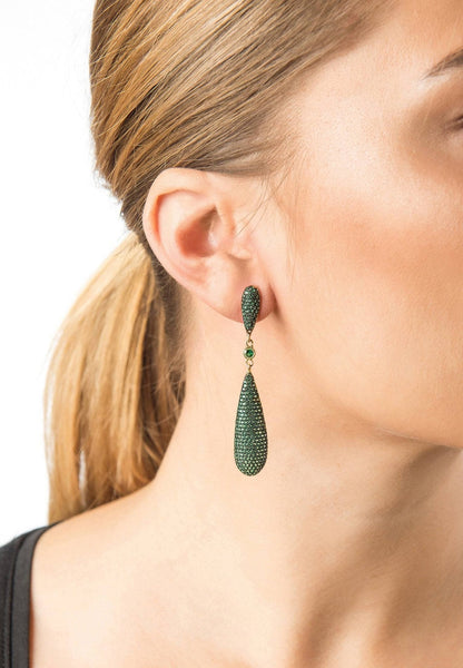 Emerald Isle Long Drop Earrings