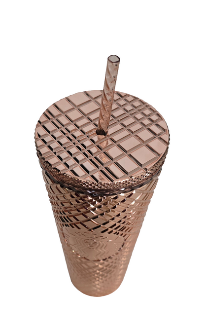 Starbucks 2023 Winter Holiday Jeweled 24oz Cold Cup – Rose Gold