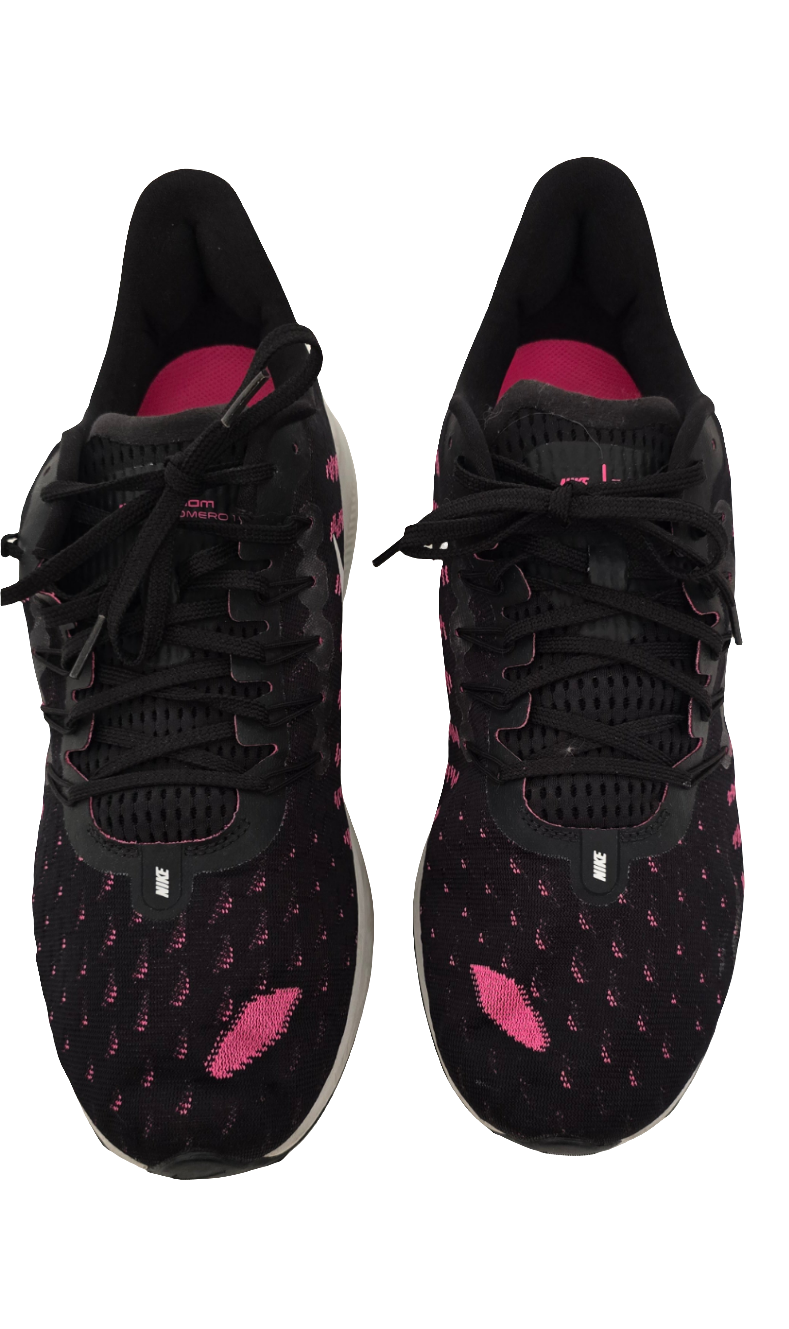 nike zoom vomero 14 black/pink - size us 12.5 / br 45