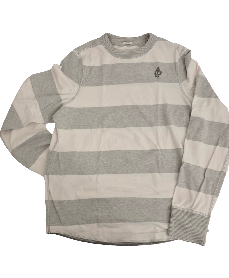 abercrombie & fitch men’s muscle fit rugby stripe long sleeve shirt xxl (fits like m)
