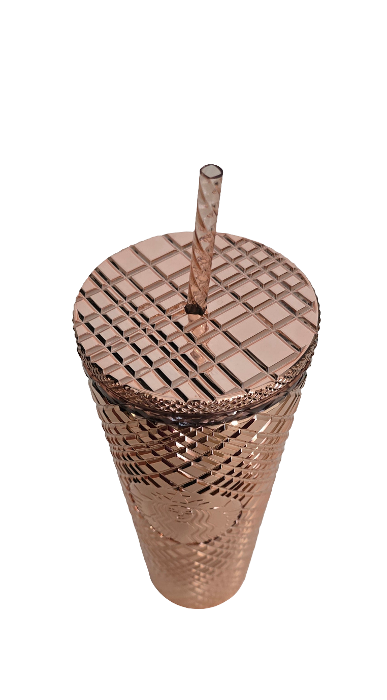 starbucks 2023 winter holiday jeweled 24oz cold cup – rose gold