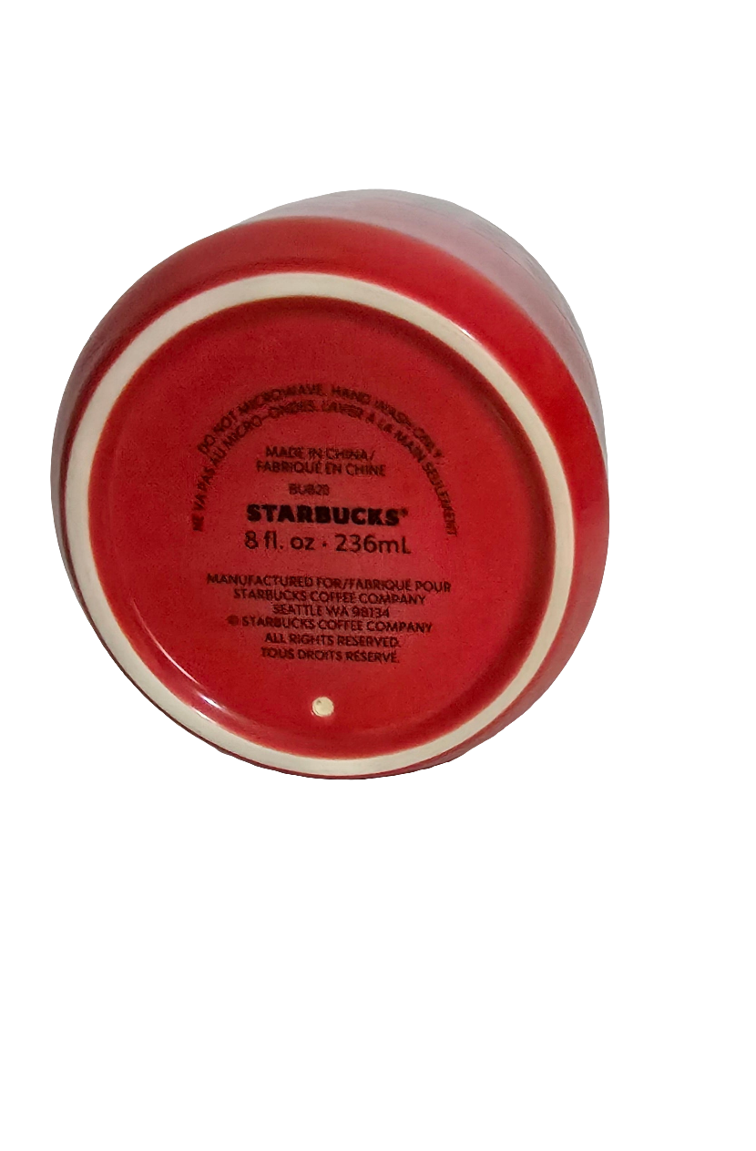 starbucks holiday 2020 ceramic cup with lid – 8oz / 236ml