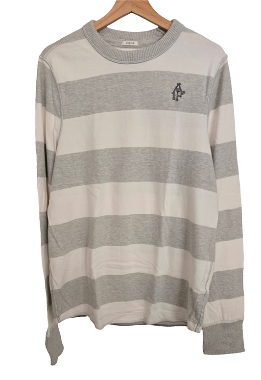 Abercrombie & Fitch Men’s Muscle Fit Rugby Stripe Long Sleeve Shirt XXL (Fits Like M)