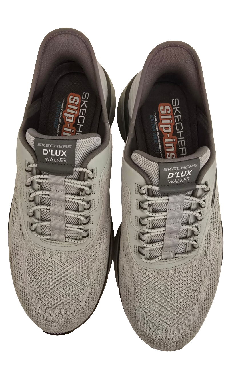 skechers men’s d’lux walker 2.0 rezinate slip-ins sneakers - size 10.5 us / eur 44 / br 42 - like new