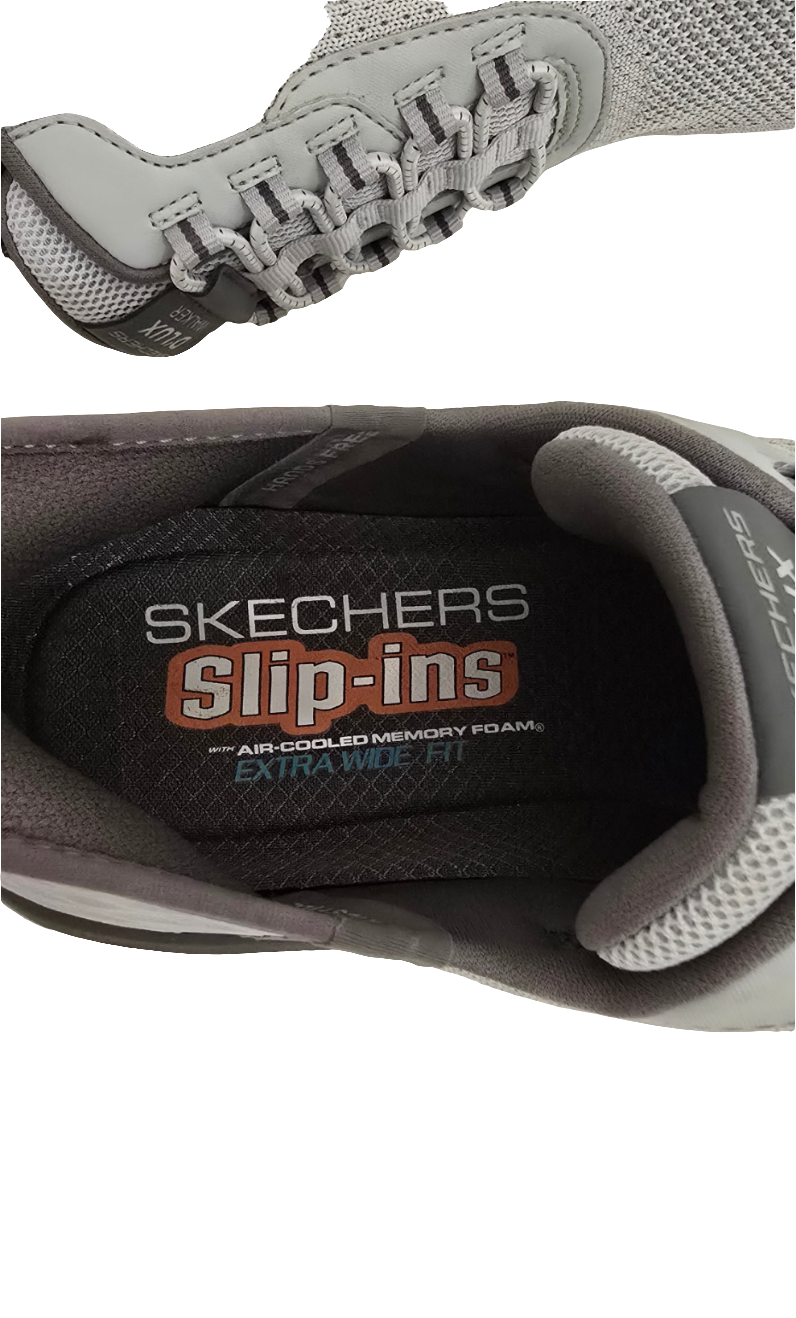 skechers men’s d’lux walker 2.0 rezinate slip-ins sneakers - size 10.5 us / eur 44 / br 42 - like new