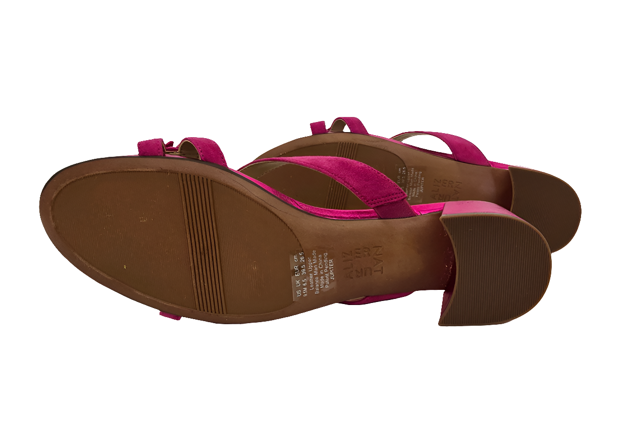 naturalizer jupiter pink flower sandals – size 9.5m (us)
