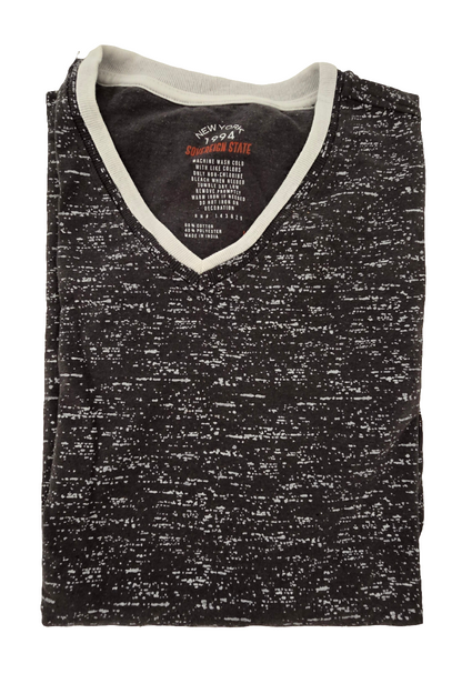 Sovereign State New York 1994 Speckled V-Neck T-Shirt – Size L