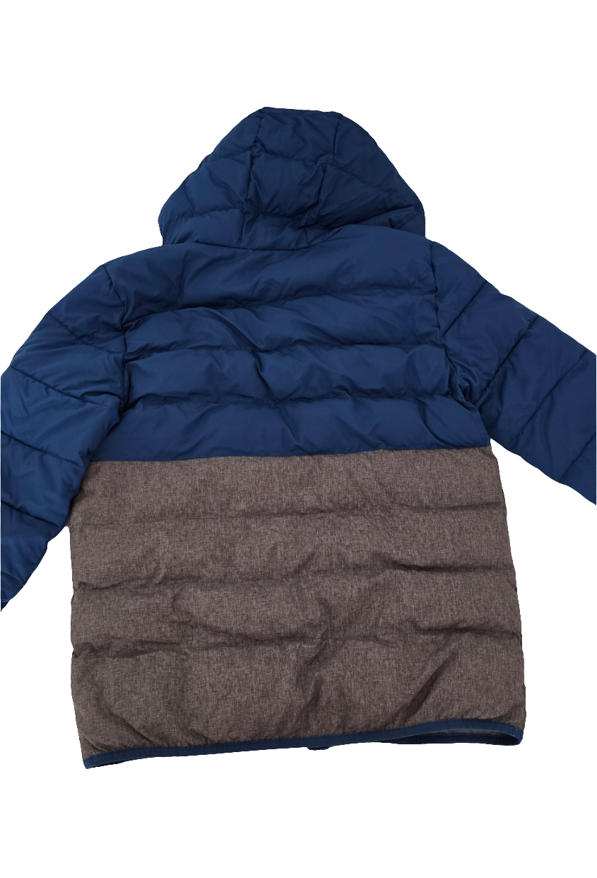 under armour coldgear puffer jacket - blue & gray - ylg (youth large)