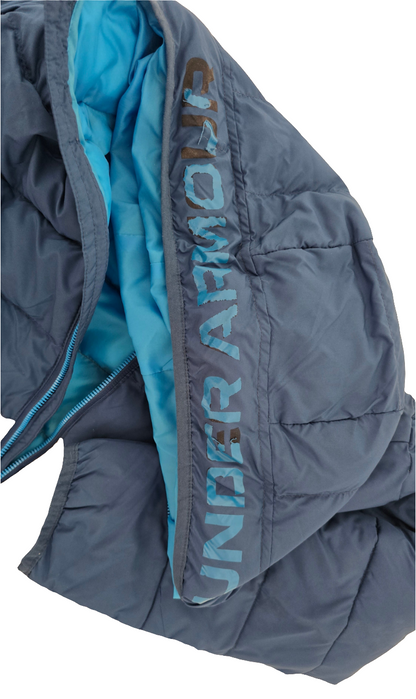 Under Armour ColdGear Puffer Jacket - Blue & Gray - YLG (Youth Large)