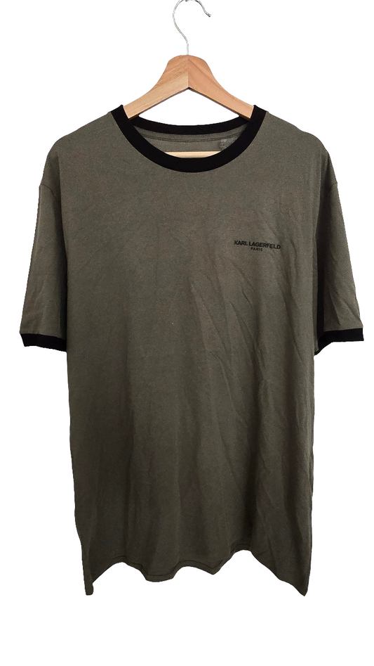 Karl Lagerfeld Paris Men’s T-Shirt – Green/Black – XL