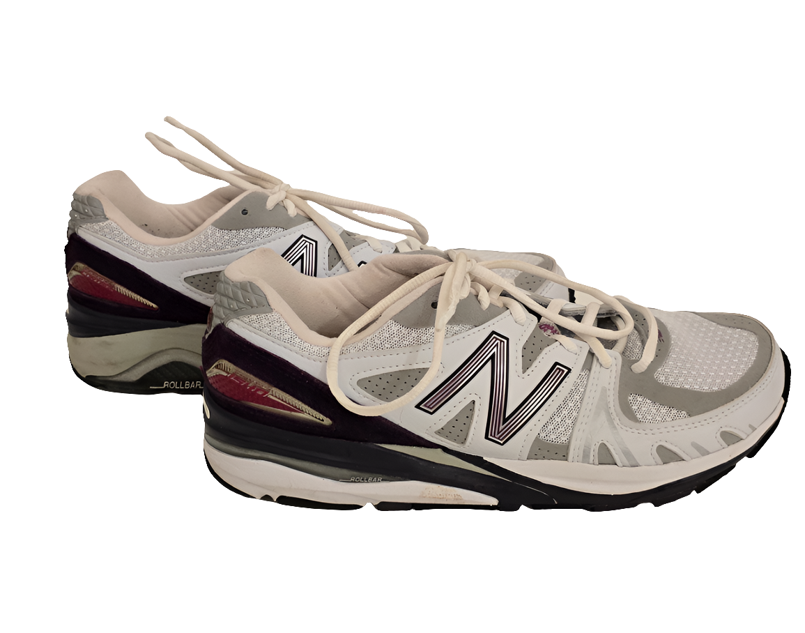 new balance women’s made in us 1540 v1 sneakers - size 9.5 - white/grey/maroon