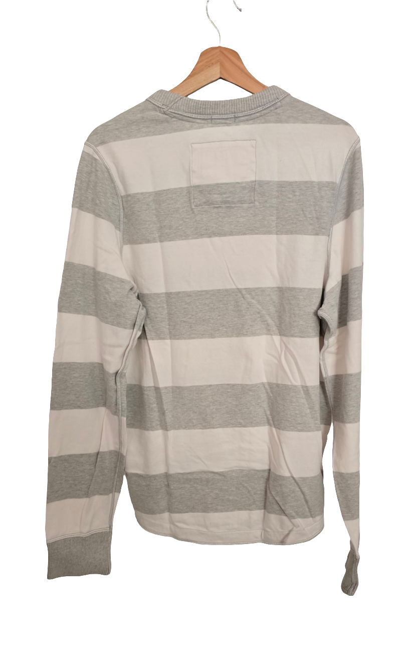 abercrombie & fitch men’s muscle fit rugby stripe long sleeve shirt xxl (fits like m)