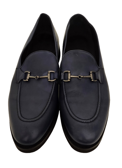 Adrian Jules Comfort Light Horsebit Loafers – Navy Blue (Size 12, Pre-Owned)