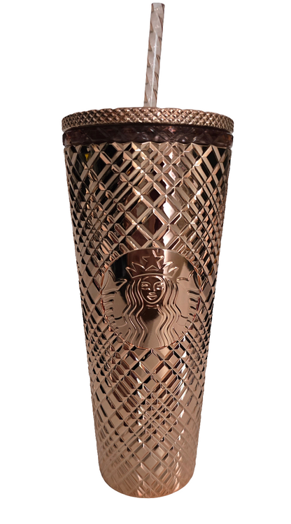 Starbucks 2023 Winter Holiday Jeweled 24oz Cold Cup – Rose Gold