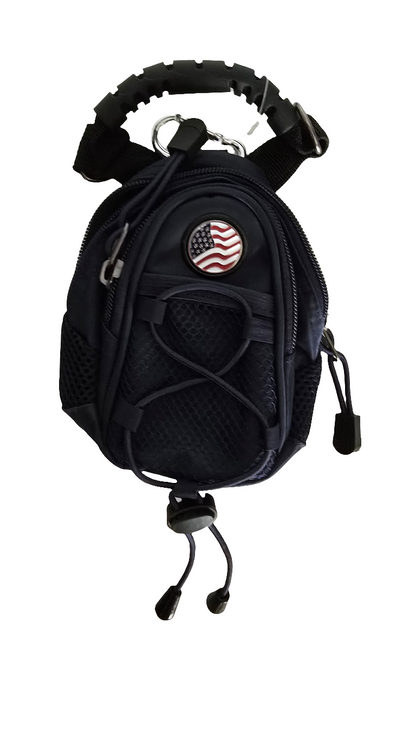 Mini Day Pack with USA Flag Patch – Navy Blue
