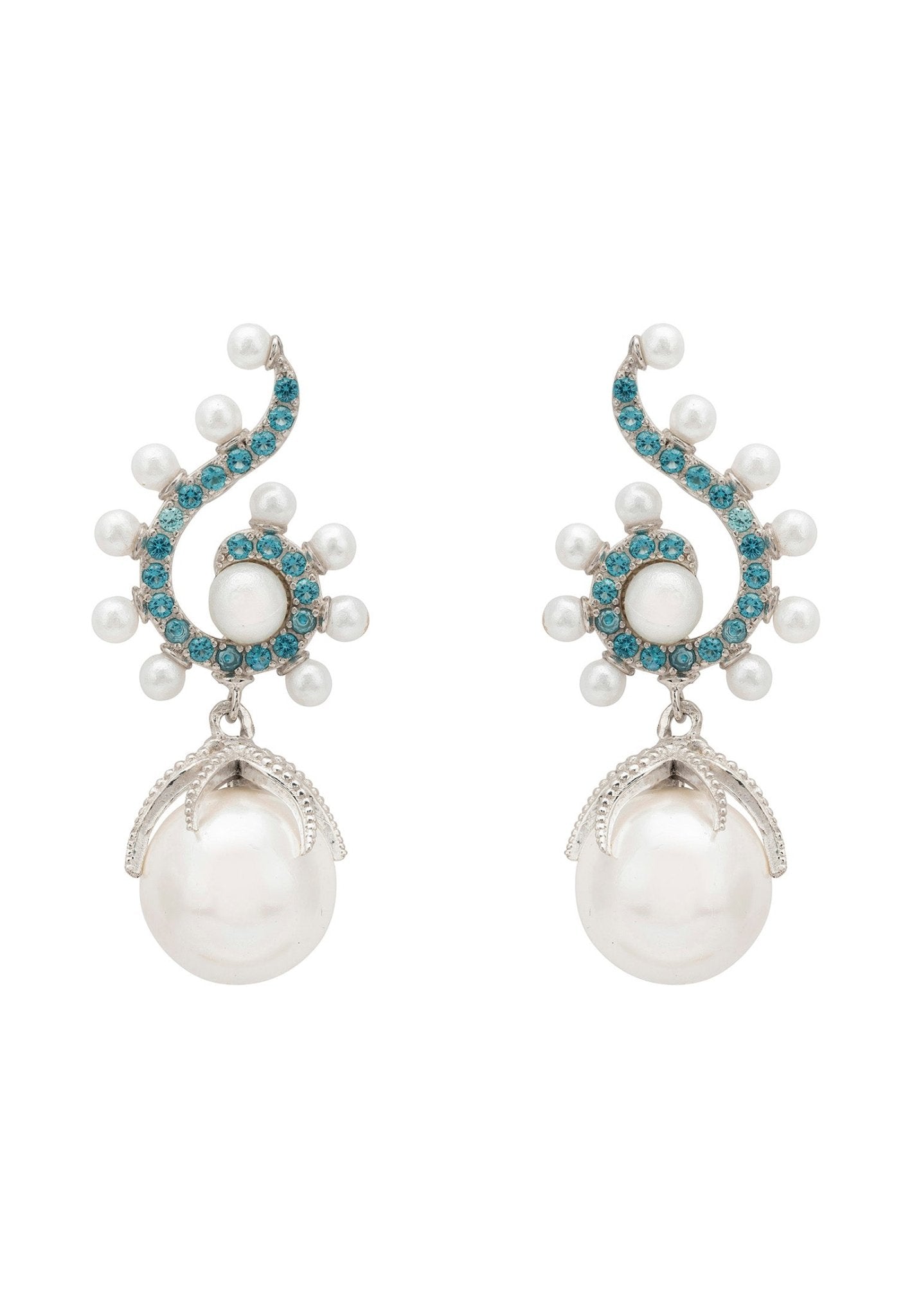 poseidon's pearl drop earrings